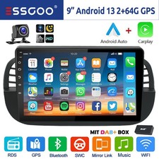 Per Fiat 500 2007-2015 9" DAB+