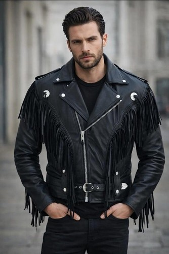 Giacca motociclista uomo nera - giacca,