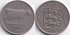 10 New Pence 1970 Guernesey