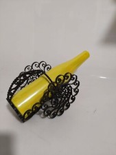 GRIGLIA CONTENITORE PORTA-BOTTIGLIA IN FERRO BATTUTO vintage