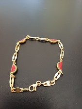 Braccialetto da donna in oro giallo 18Kt.e smalti