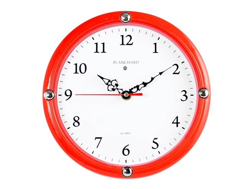 Orologio parete tondo - parete, rosso