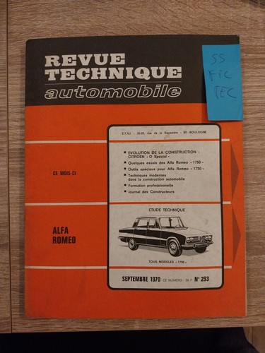 Revue technique alfa romeo - technique,