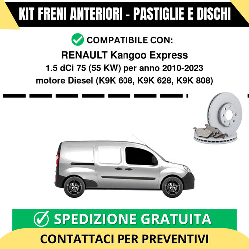 Kit freni anteriori - kit, (pastiglie