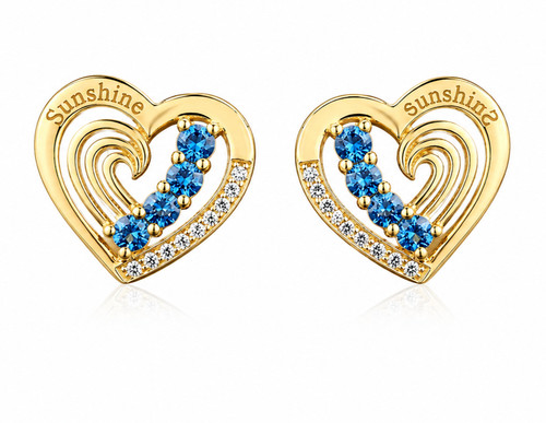 Orecchini perno cuore - orecchini, a