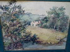 quadro acquerello di f.y.fayrer pittrice inglese operante a ischia napoli