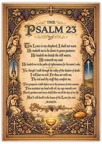 Poster salmo arte cristiana - arte,