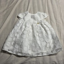 Vestito Mayoral Neonato Bambina 12m 80 Cm Mesi Bianco Foderato Fiocco Bottone