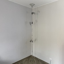 Lampada Piantana design Goffredo Reggiani Francesco Fois metallo cromato vintage