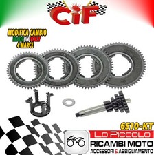 KIT INGRANAGGI + CROCERA CAMBIO + CLUSTER 4 MARCE PER VESPA 50 PK XL S RUSH HP