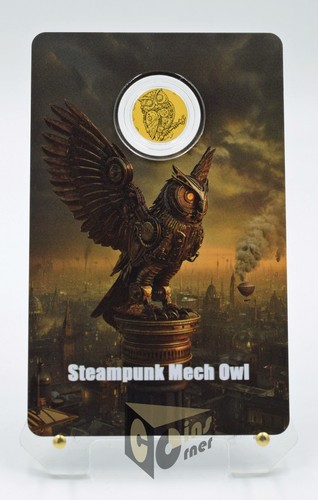 Steampunk mech owl 1000 oz - steampunk,