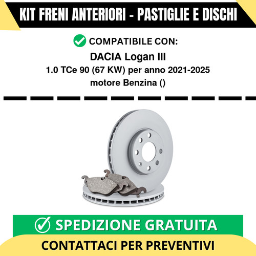 Kit freni anteriori dacia - kit,