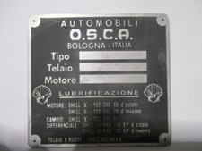 Targa targa OSCA Fiat 1500