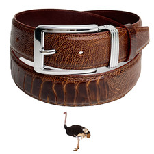 Cintura uomo pelle di struzzo