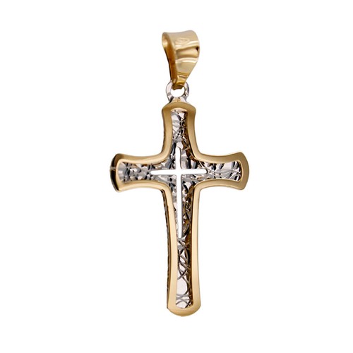 Pendente forma croce traforata - pendente,