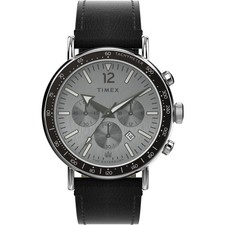 Orologio unisex TIMEX Black Chrono TW2W47400 in acciaio inossidabile inutiliz...