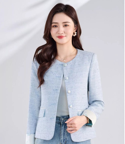 Giacca donna elegante celeste - donna,