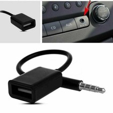Cavo Ingresso Audio Jack AUX Auto MP3 3,5mm Maschio a Porta USB Adattatore Ricambi Auto