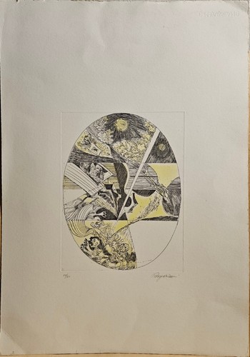 Aldo borgonzoni acquaforte - aldo, su