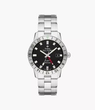 Orologio Zodiac Super Sea Wolf GMT quadrante nero bracciale acciaio ZO9405