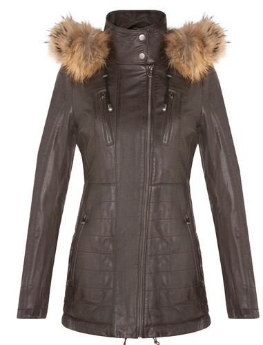 Giacca donna marrone pelle - giacca,
