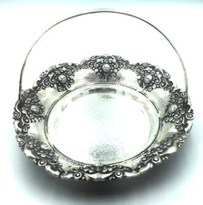 Cestino vintage porta confetti bonbon argento 800 centrotavola Made in Italy