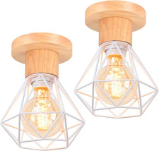 Plafoniera Vintage, Lampada Da Soffitto E27 Industriale Lampada a Sospensione in