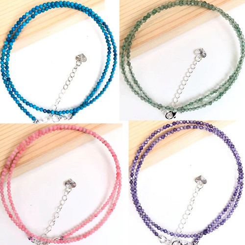 Collana perline pietra - collana,
