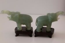 Coppia elefanti giada pietra