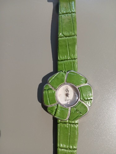Orologio verde floreale - orologio,