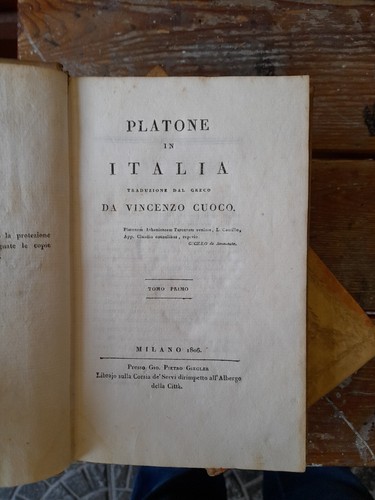 Vincenzo cuoco platone - cuoco, in