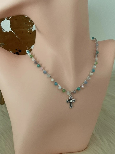 Collana girocollo uncinetto - girocollo, a