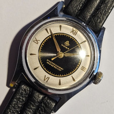 Orologio Vintage Uomo "FBU" Franz Burger Pforzheim Bulleye Meccanico 17J Old '55