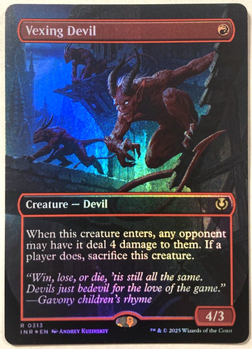Mtg vexing devil borderless - vexing,