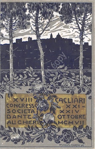 Cartolina cagliari congresso - cartolina,
