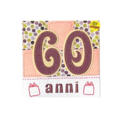 Biglietto auguri anni - 60,