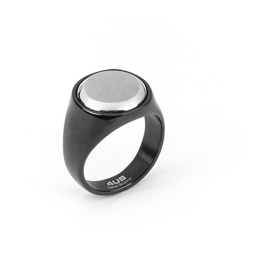 Anello uomo acciaio 4us - uomo,