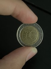 Moneta due euro con - due, omino
