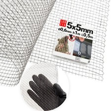 Rete metallica in acciaio inox Wire Mesh rete metallica 5x5mm AISI304 H1m L0,5m