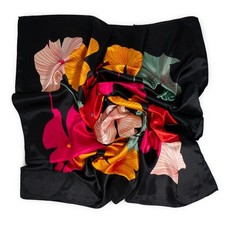 Foulard quadrato di raso da donna elegante cerimonia scialle coprispalle stola
