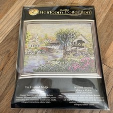 Vintage Bucilla Heirloom Il Ponte Coperto 20"x16" Sigillato Kit Punto Croce