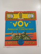 Etichetta Vov Liquore Zabaione