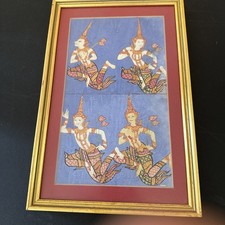 Quadro su seta dio guerriero