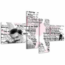 Quadro Moderno 200 x 100 cm Stampa su Tela Canvas 4pz Freddy mercury remember 