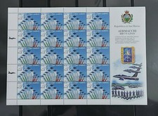 2003 SAN MARINO ANN.DEL PRIMO AEREOPLANO A MOTORE 4 MINIFOGLI NUOVI 