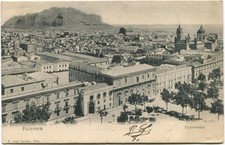 1905 Palermo panorama città