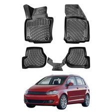 Tappetini per Volkswagen Golf 5 Plus 2003-2009 | Tappetino Custom Fit Nero