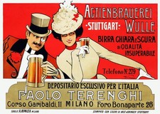 Poster pubblicitario birra