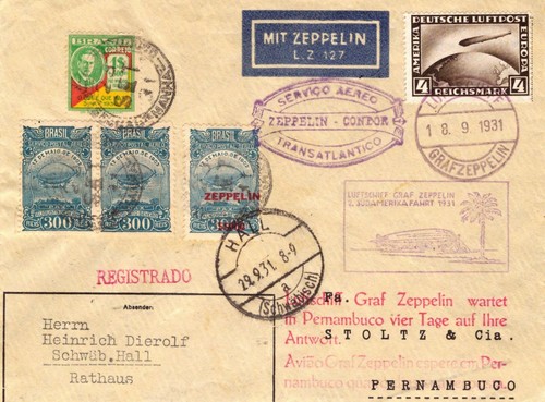 Germania 1931 zeppelin - germania:, per