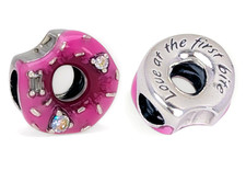 Charm Ciambella Rosa Nuovo 100% Originale PANDORA 792596C01 925 Ale Love at First Bite